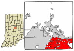 Hamilton County Indiana Incorporated and Unincorporated areas Fishers Highlighted 1823278